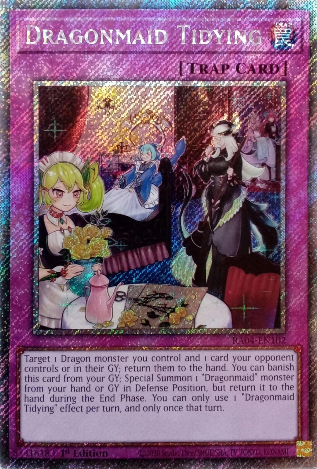 Dragonmaid Tidying [RA04-EN102] Platinum Secret Rare | Exor Games Summserside