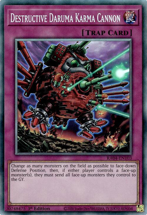 Destructive Daruma Karma Cannon [RA04-EN103] Prismatic Collector's Rare | Exor Games Summserside