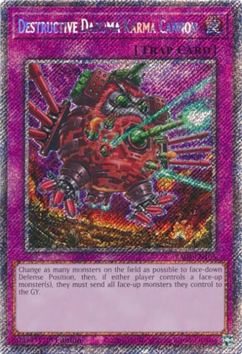 Destructive Daruma Karma Cannon [RA04-EN103] Platinum Secret Rare | Exor Games Summserside
