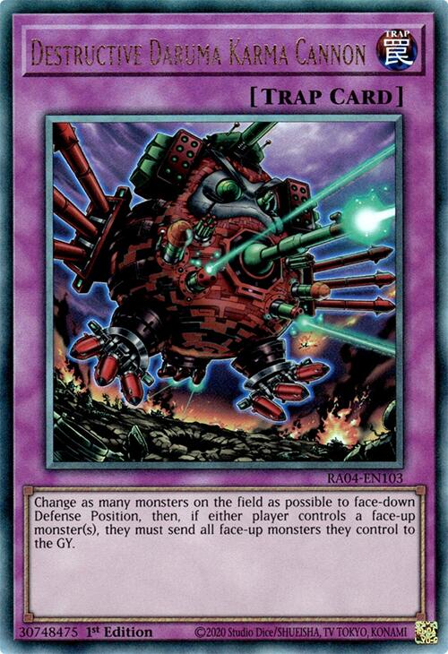 Destructive Daruma Karma Cannon [RA04-EN103] Prismatic Ultimate Rare | Exor Games Summserside