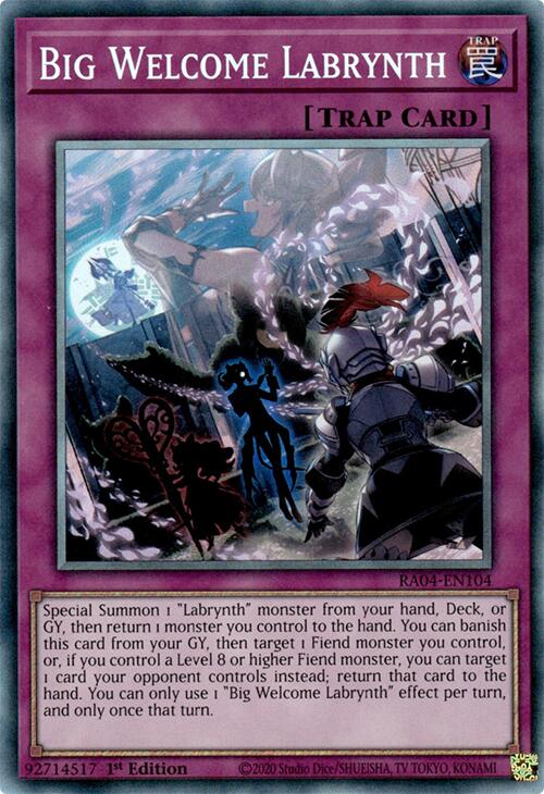 Big Welcome Labrynth [RA04-EN104] Prismatic Collector's Rare | Exor Games Summserside