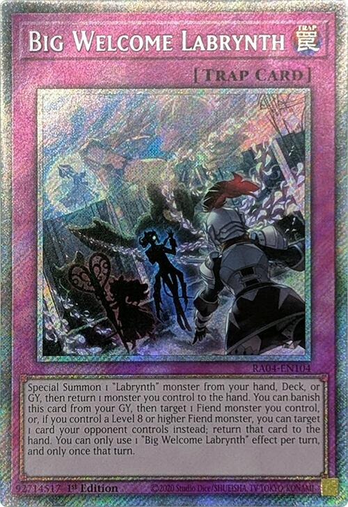 Big Welcome Labrynth [RA04-EN104] Platinum Secret Rare | Exor Games Summserside