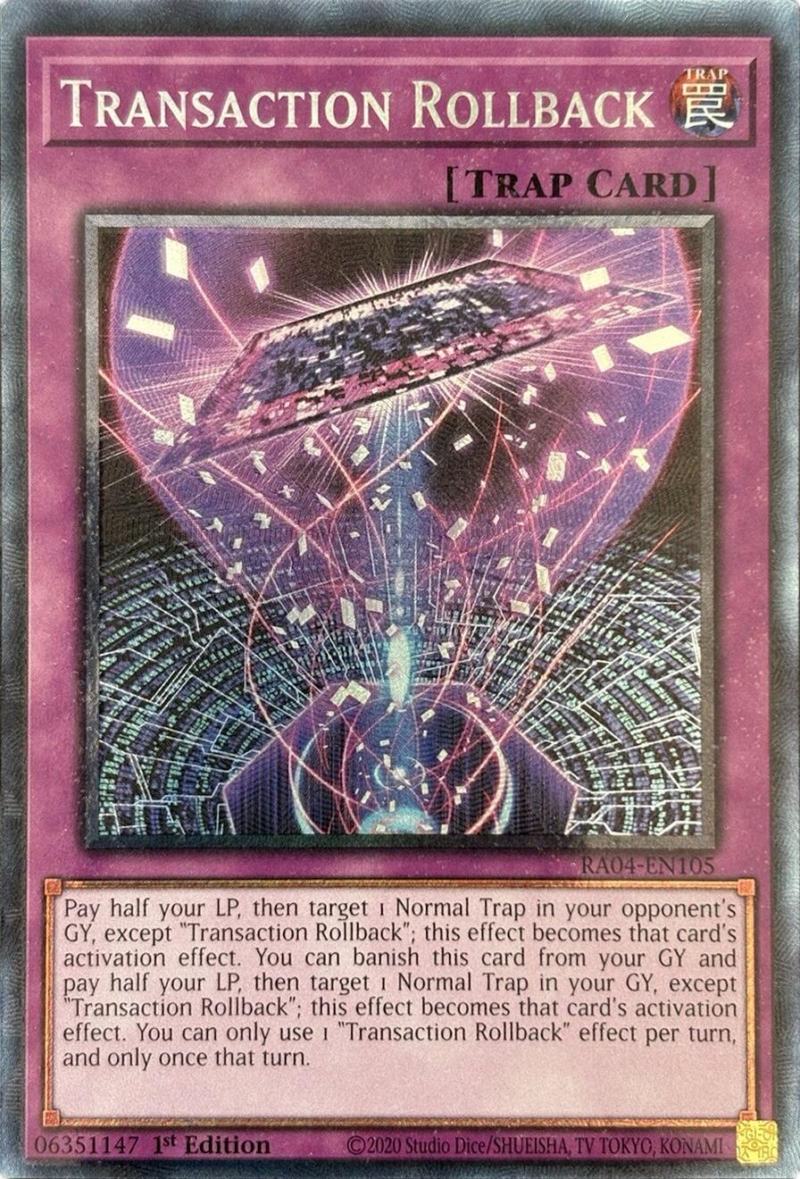 Transaction Rollback [RA04-EN105] Prismatic Collector's Rare | Exor Games Summserside