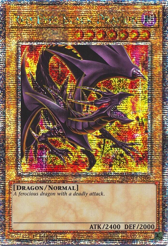 Red-Eyes Black Dragon (8th Art) [RA04-EN109] Quarter Century Secret Rare | Exor Games Summserside