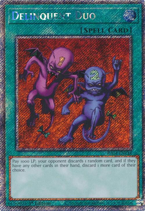 Delinquent Duo [RA04-EN114] Platinum Secret Rare | Exor Games Summserside