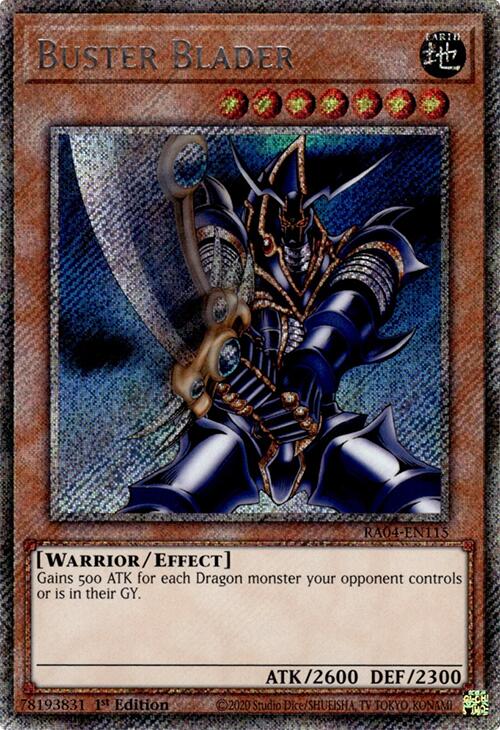 Buster Blader [RA04-EN115] Platinum Secret Rare | Exor Games Summserside