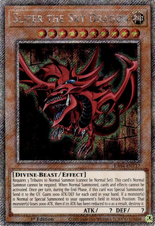 Slifer the Sky Dragon [RA04-EN117] Platinum Secret Rare | Exor Games Summserside