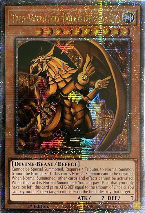 The Winged Dragon of Ra [RA04-EN118] Quarter Century Secret Rare | Exor Games Summserside