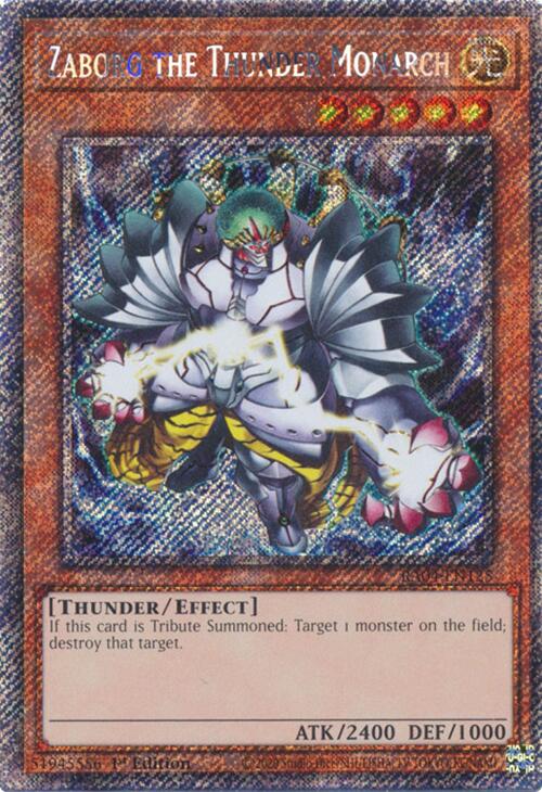 Zaborg the Thunder Monarch [RA04-EN125] Platinum Secret Rare | Exor Games Summserside