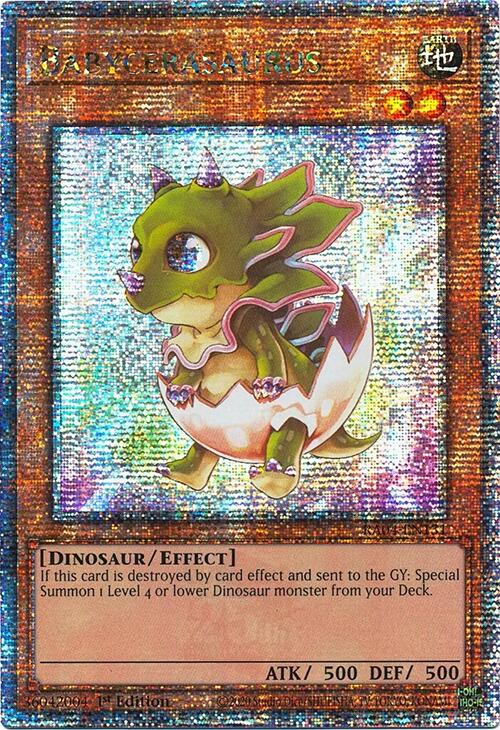 Babycerasaurus [RA04-EN131] Quarter Century Secret Rare | Exor Games Summserside