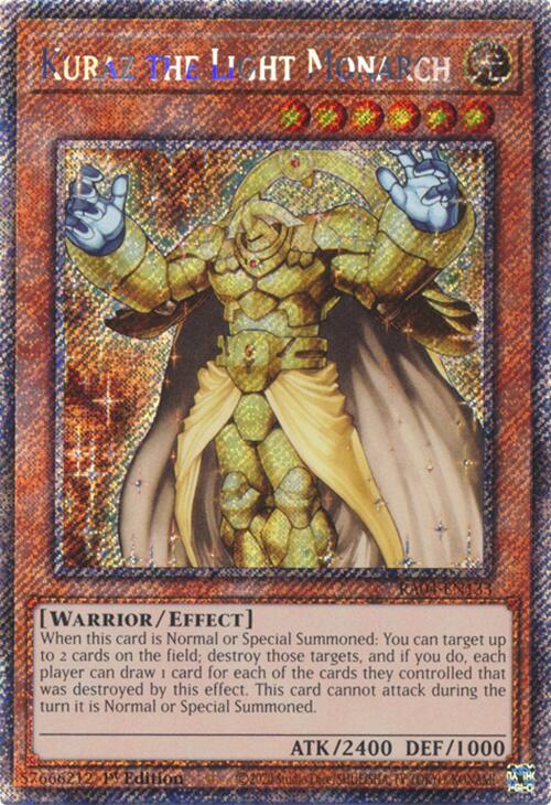Kuraz the Light Monarch [RA04-EN133] Platinum Secret Rare | Exor Games Summserside
