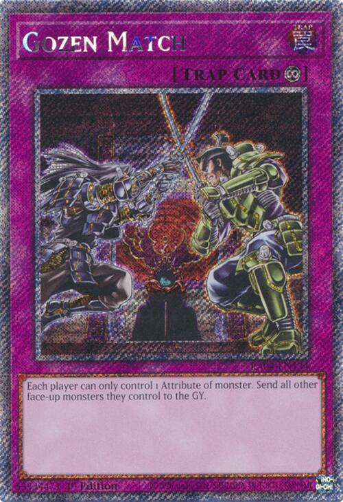 Gozen Match [RA04-EN134] Platinum Secret Rare | Exor Games Summserside