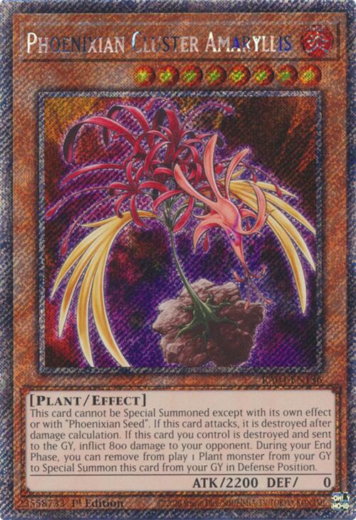 Phoenixian Cluster Amaryllis [RA04-EN136] Platinum Secret Rare | Exor Games Summserside