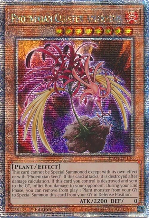 Phoenixian Cluster Amaryllis [RA04-EN136] Quarter Century Secret Rare | Exor Games Summserside