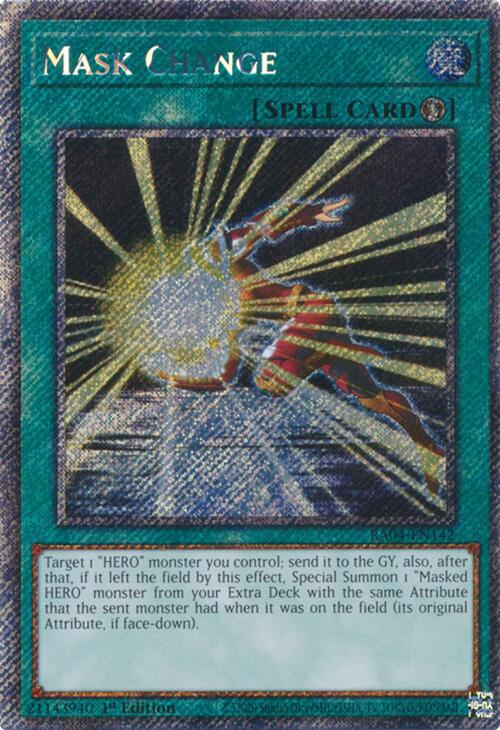 Mask Change [RA04-EN142] Platinum Secret Rare | Exor Games Summserside