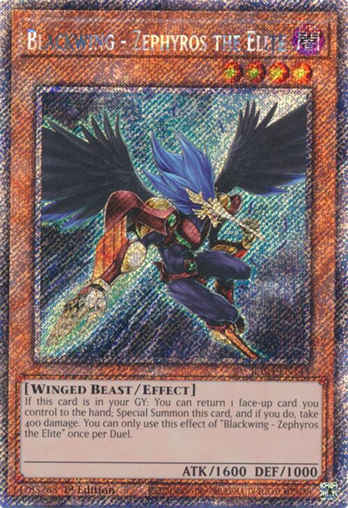 Blackwing - Zephyros the Elite [RA04-EN145] Platinum Secret Rare | Exor Games Summserside