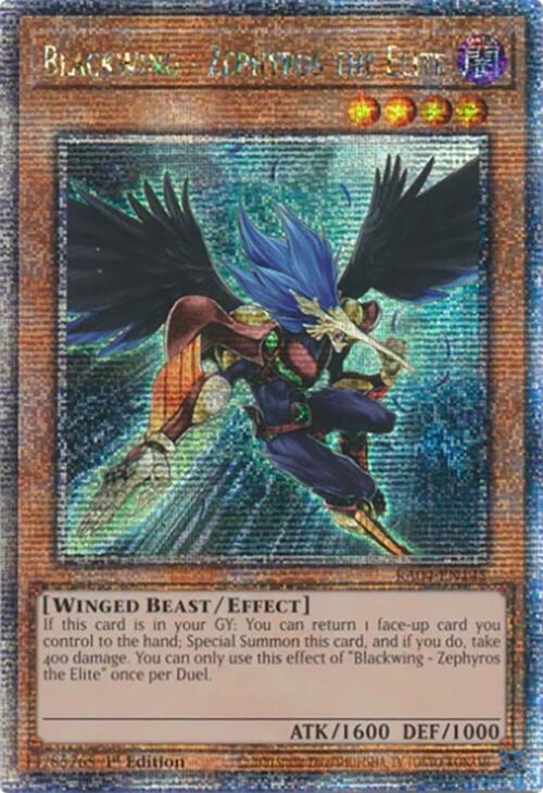 Blackwing - Zephyros the Elite [RA04-EN145] Quarter Century Secret Rare | Exor Games Summserside
