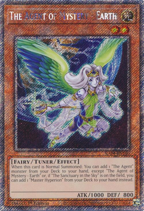 The Agent of Mystery - Earth [RA04-EN146] Platinum Secret Rare | Exor Games Summserside