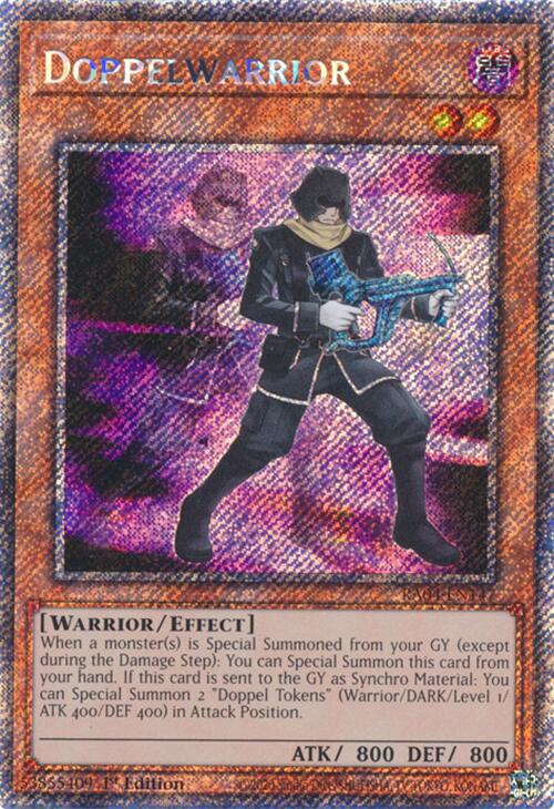 Doppelwarrior [RA04-EN147] Platinum Secret Rare | Exor Games Summserside