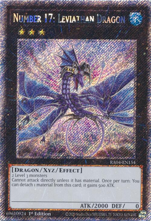 Number 17: Leviathan Dragon [RA04-EN154] Platinum Secret Rare | Exor Games Summserside