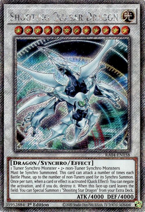 Shooting Quasar Dragon [RA04-EN158] Platinum Secret Rare | Exor Games Summserside