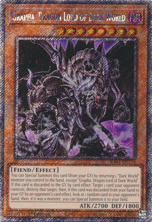 Grapha, Dragon Lord of Dark World [RA04-EN159] Platinum Secret Rare | Exor Games Summserside