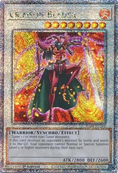 Crimson Blader [RA04-EN161] Quarter Century Secret Rare | Exor Games Summserside