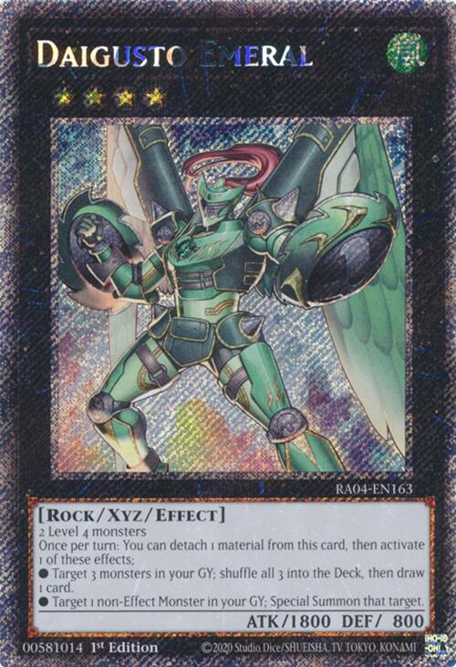 Daigusto Emeral [RA04-EN163] Platinum Secret Rare | Exor Games Summserside