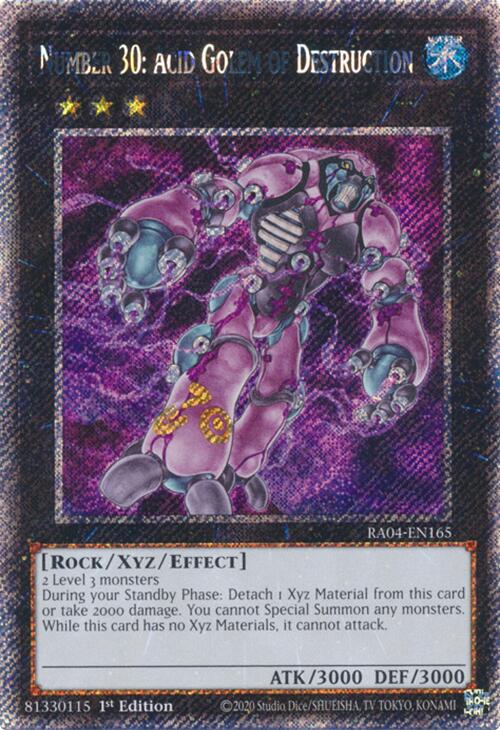Number 30: Acid Golem of Destruction [RA04-EN165] Platinum Secret Rare | Exor Games Summserside