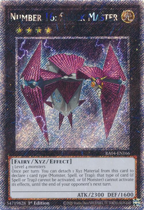 Number 16: Shock Master [RA04-EN166] Platinum Secret Rare | Exor Games Summserside