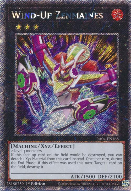 Wind-Up Zenmaines [RA04-EN168] Platinum Secret Rare | Exor Games Summserside