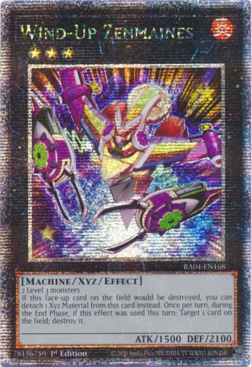Wind-Up Zenmaines [RA04-EN168] Quarter Century Secret Rare | Exor Games Summserside