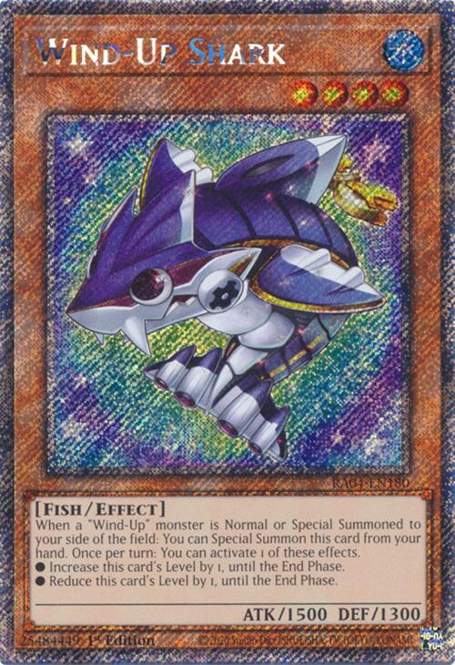 Wind-Up Shark [RA04-EN180] Platinum Secret Rare | Exor Games Summserside