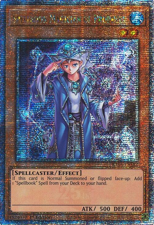 Spellbook Magician of Prophecy [RA04-EN183] Quarter Century Secret Rare | Exor Games Summserside