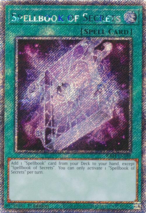 Spellbook of Secrets [RA04-EN189] Platinum Secret Rare | Exor Games Summserside