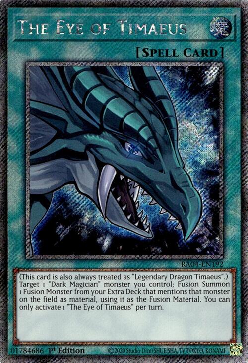 The Eye of Timaeus [RA04-EN192] Platinum Secret Rare | Exor Games Summserside