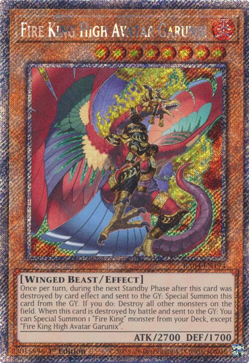 Fire King High Avatar Garunix [RA04-EN194] Platinum Secret Rare | Exor Games Summserside