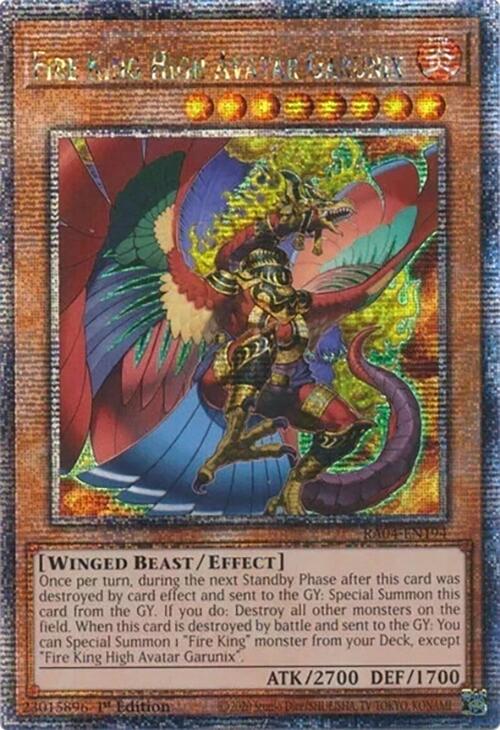 Fire King High Avatar Garunix [RA04-EN194] Quarter Century Secret Rare | Exor Games Summserside