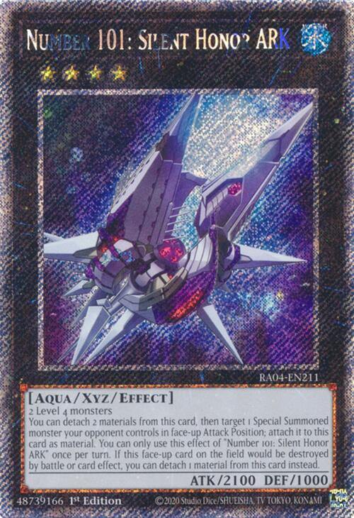 Number 101: Silent Honor ARK [RA04-EN211] Platinum Secret Rare | Exor Games Summserside