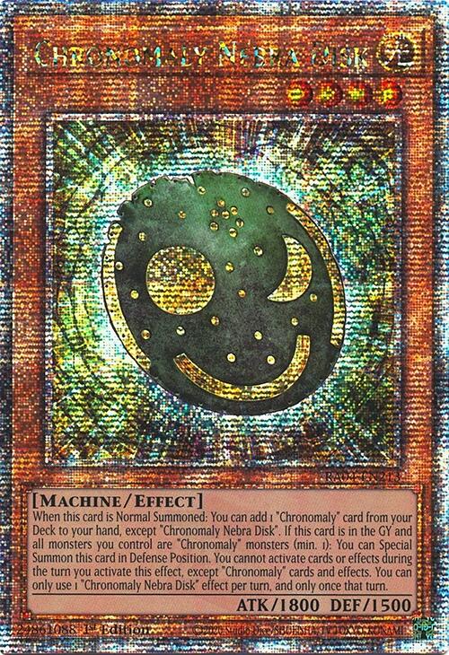 Chronomaly Nebra Disk [RA04-EN213] Quarter Century Secret Rare | Exor Games Summserside