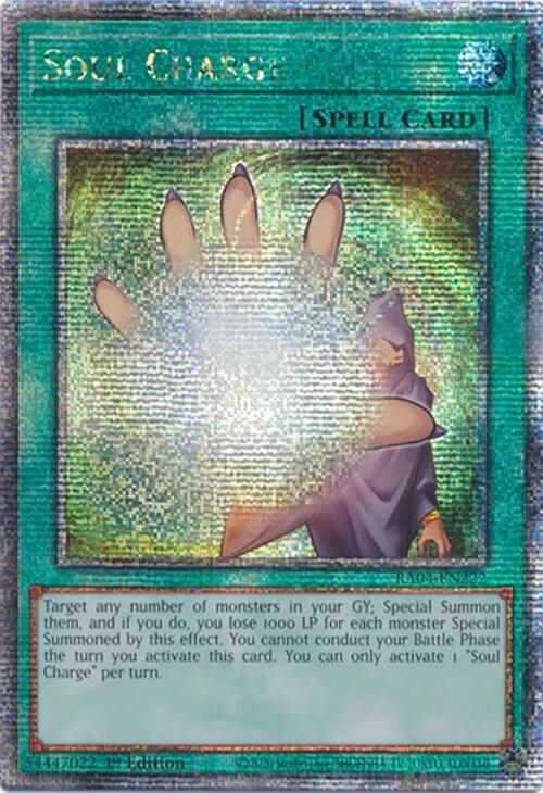 Soul Charge [RA04-EN222] Quarter Century Secret Rare | Exor Games Summserside