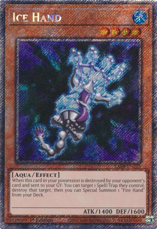 Ice Hand [RA04-EN225] Platinum Secret Rare | Exor Games Summserside