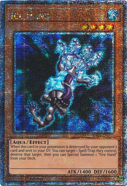 Ice Hand [RA04-EN225] Quarter Century Secret Rare | Exor Games Summserside
