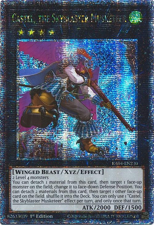 Castel, the Skyblaster Musketeer [RA04-EN230] Quarter Century Secret Rare | Exor Games Summserside