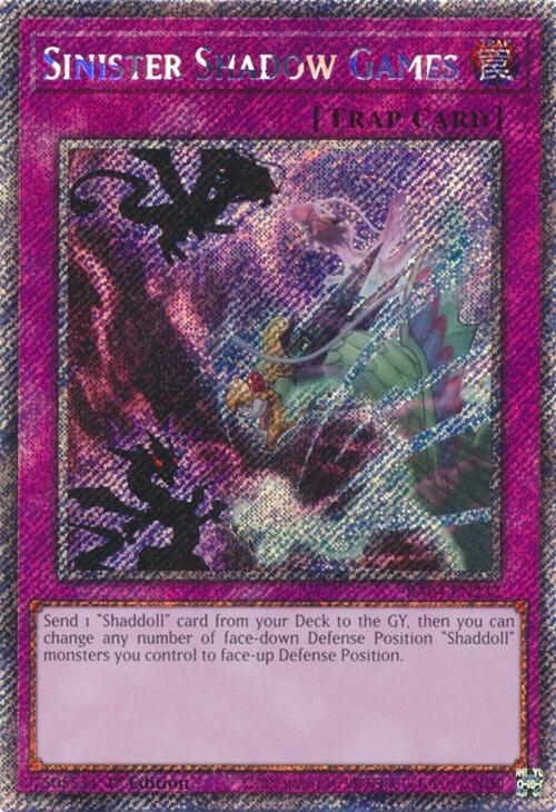 Sinister Shadow Games [RA04-EN232] Platinum Secret Rare | Exor Games Summserside