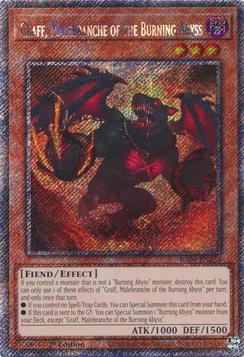 Graff, Malebranche of the Burning Abyss [RA04-EN234] Platinum Secret Rare | Exor Games Summserside