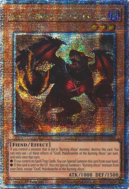 Graff, Malebranche of the Burning Abyss [RA04-EN234] Quarter Century Secret Rare | Exor Games Summserside
