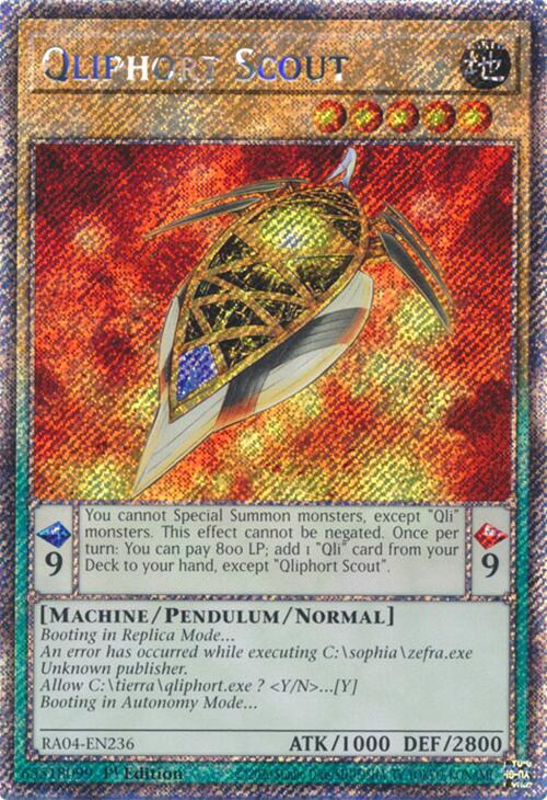 Qliphort Scout [RA04-EN236] Platinum Secret Rare | Exor Games Summserside