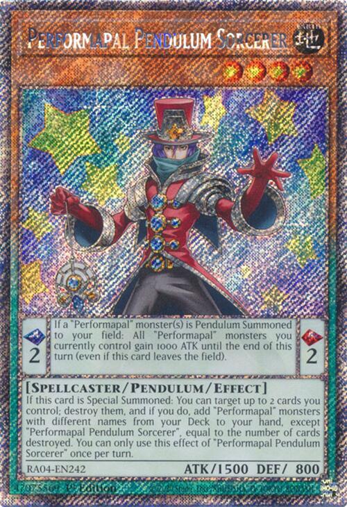 Performapal Pendulum Sorcerer [RA04-EN242] Platinum Secret Rare | Exor Games Summserside