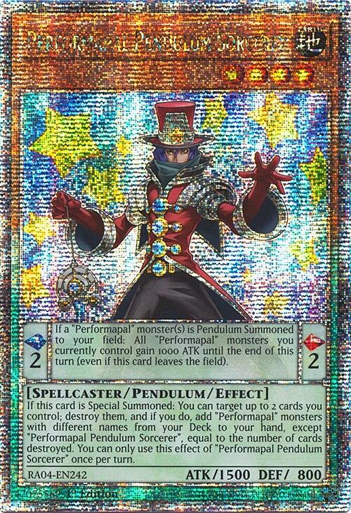 Performapal Pendulum Sorcerer [RA04-EN242] Quarter Century Secret Rare | Exor Games Summserside